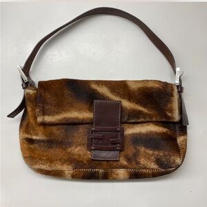Fendi pony hair baguette